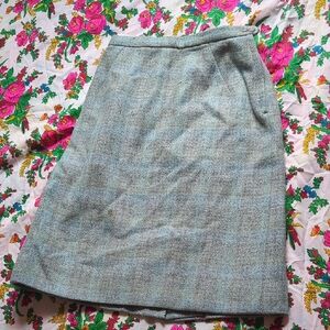 Vintage Blue Midi Skirt